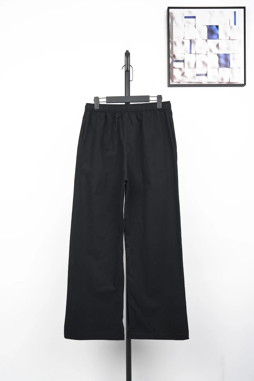 CELINE Black Cotton Drawstring Straight-Leg Pants product photo from LabelPicks