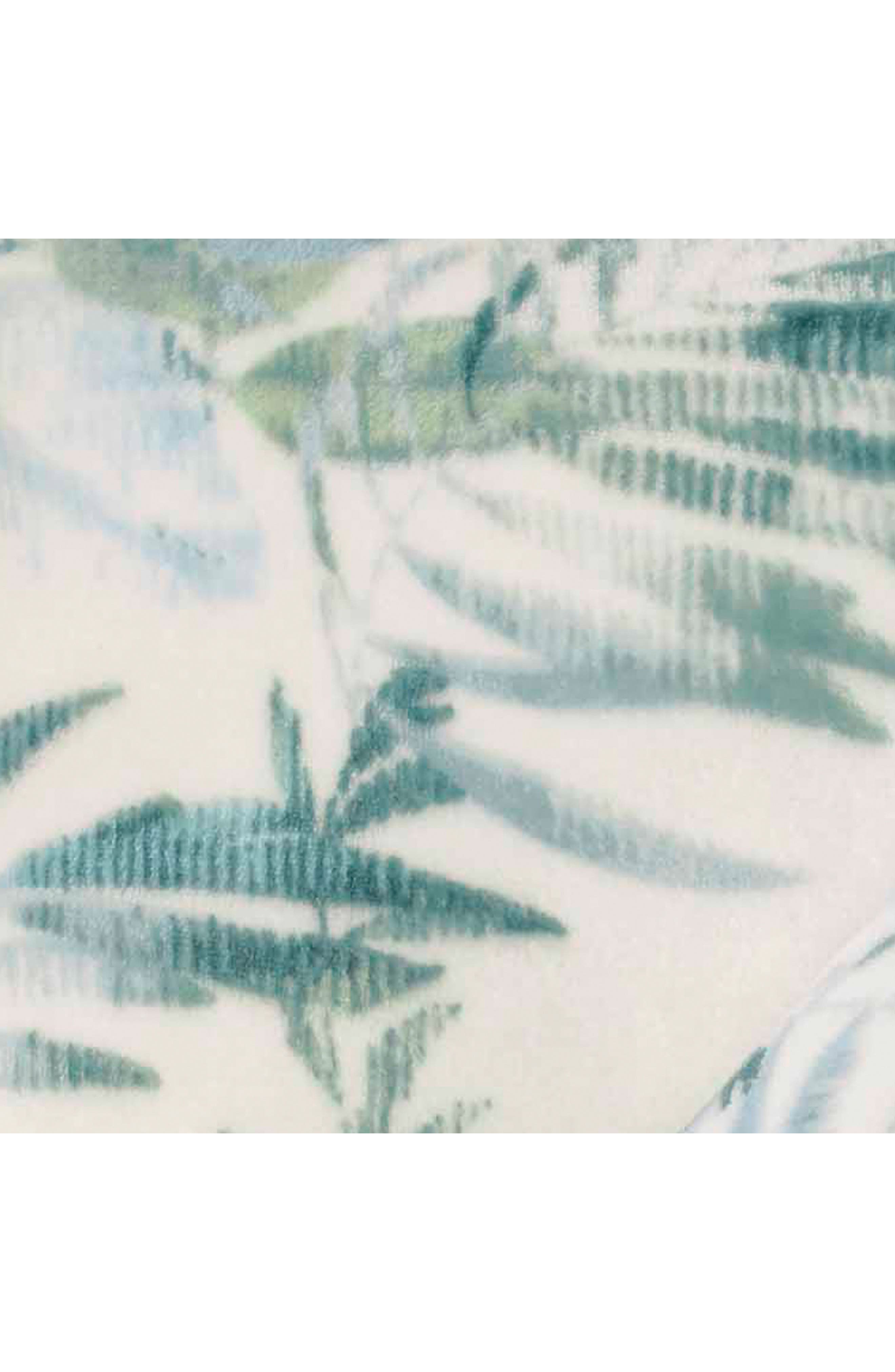 Tommy Bahama Wallpaper Leaves Fleece Throw Blanket