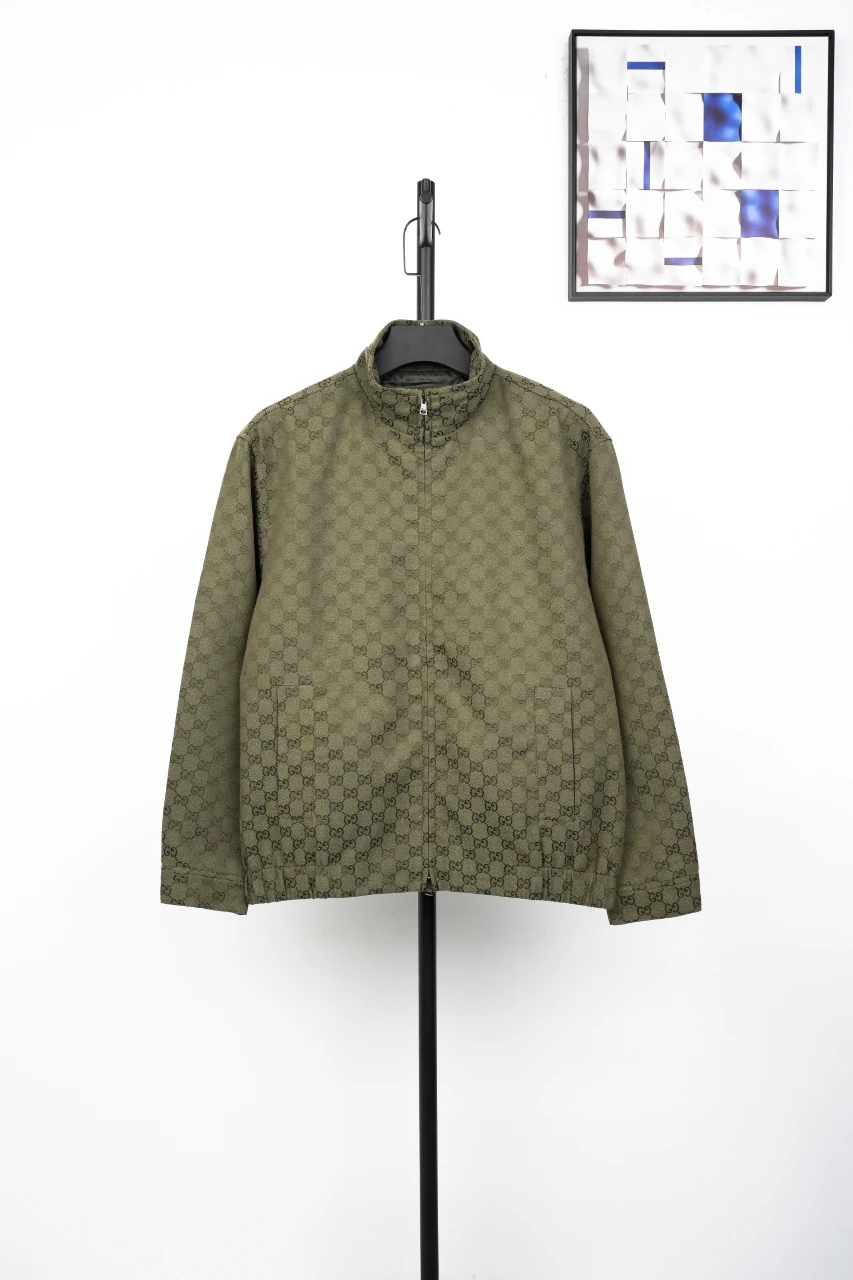 GUCCI Forest Green GG Canvas Bomber Jacket product photo from LabelPicks
