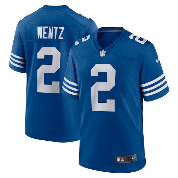Men's Nike Carson Wentz Royal Indianapolis Colts Alternate Game Jersey/White