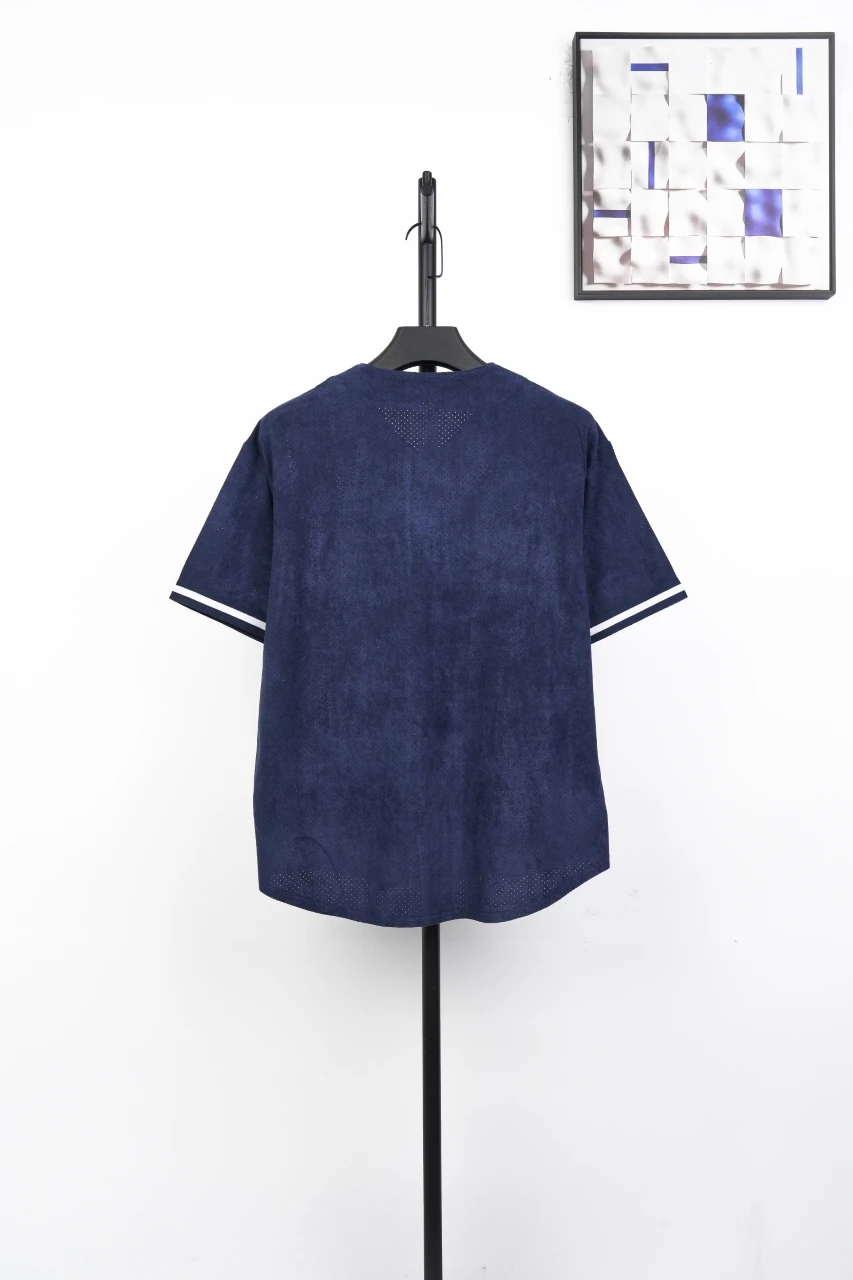 Supreme Navy Suede Mesh Baseball Jersey product photo from LabelPicks
