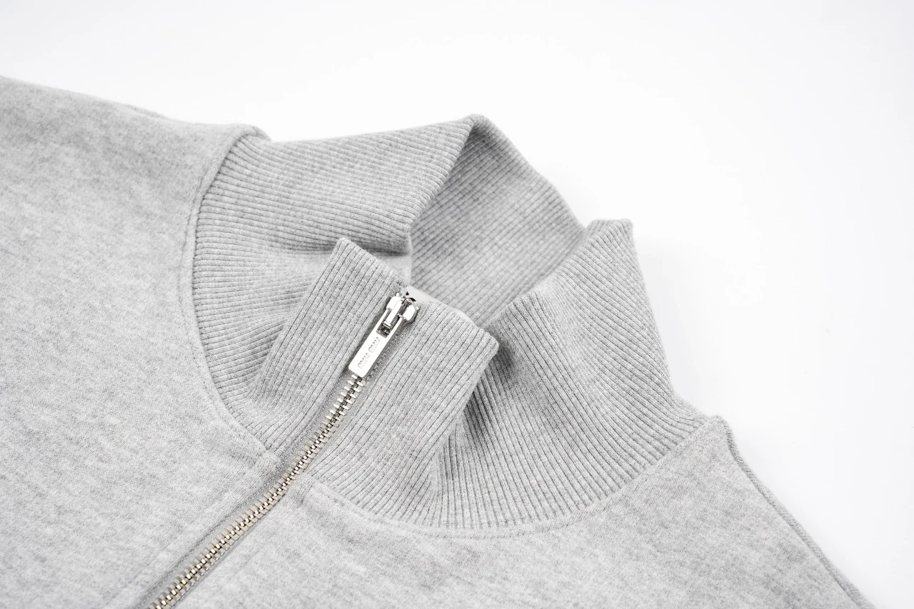 Miu Miu Heather Grey Stand Collar Zip Jacket product photo from LabelPicks