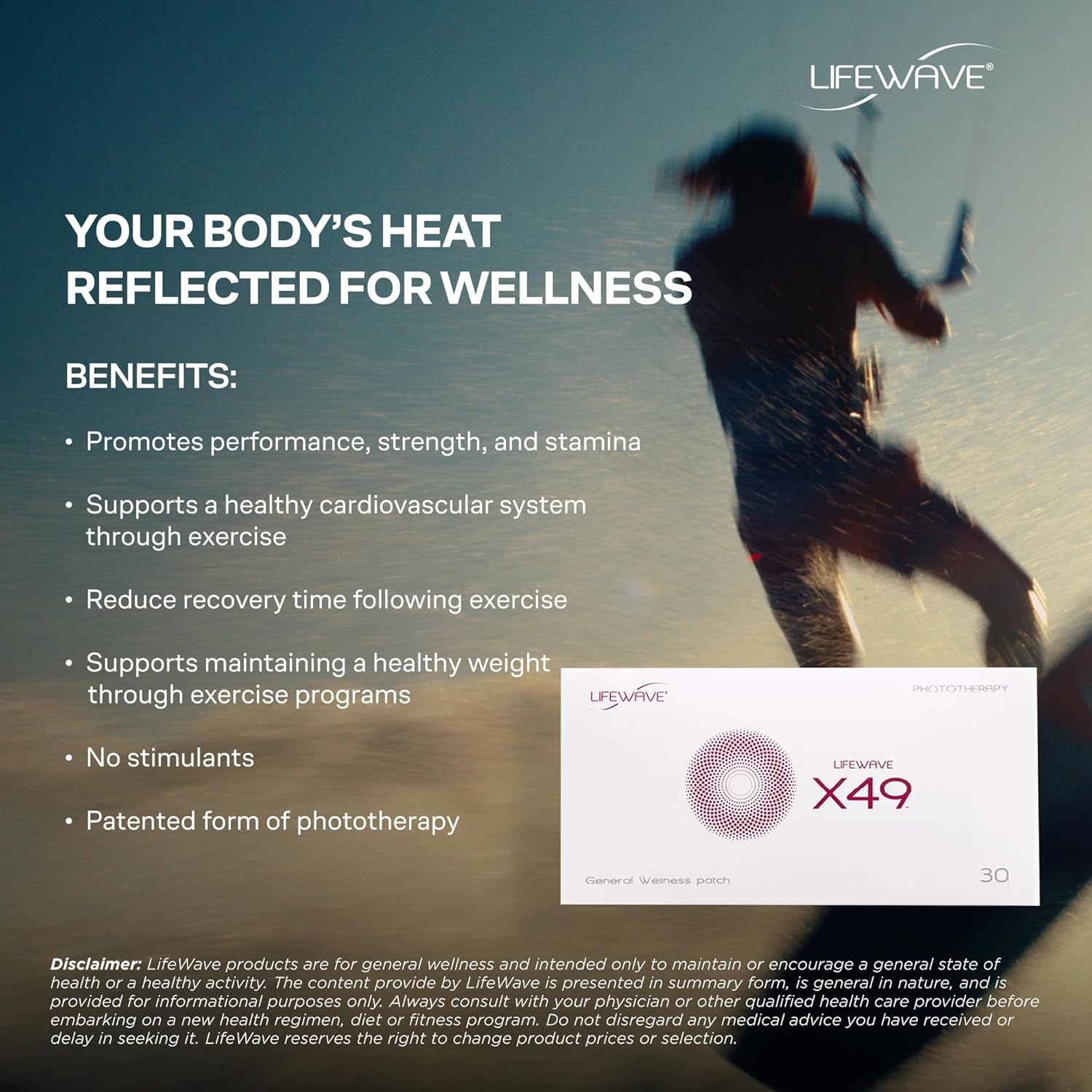 LifeWave X49 Patches - Promotes Performance, Strength & Stamina - Supports Maintaining a Healthy Weight Through Diet and Exercise Programs - No Drugs or Stimulants - Non-Transdermal - 30 Patches