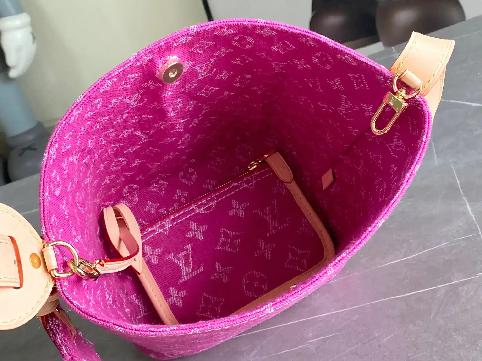 Louis Vuitton Denim Bucket Bag product photo from LabelPicks