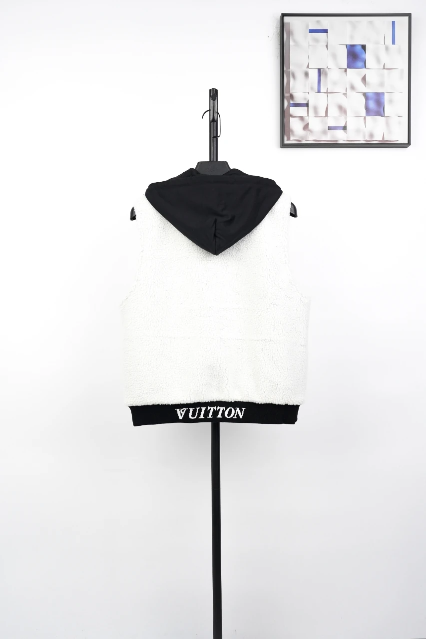 Louis Vuitton Black Reversible Sherpa Hooded Vest product photo from LabelPicks