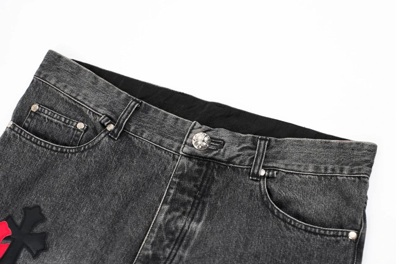 Chrome Hearts Grey Cross Patch Slight Flare Jeans product photo from LabelPicks