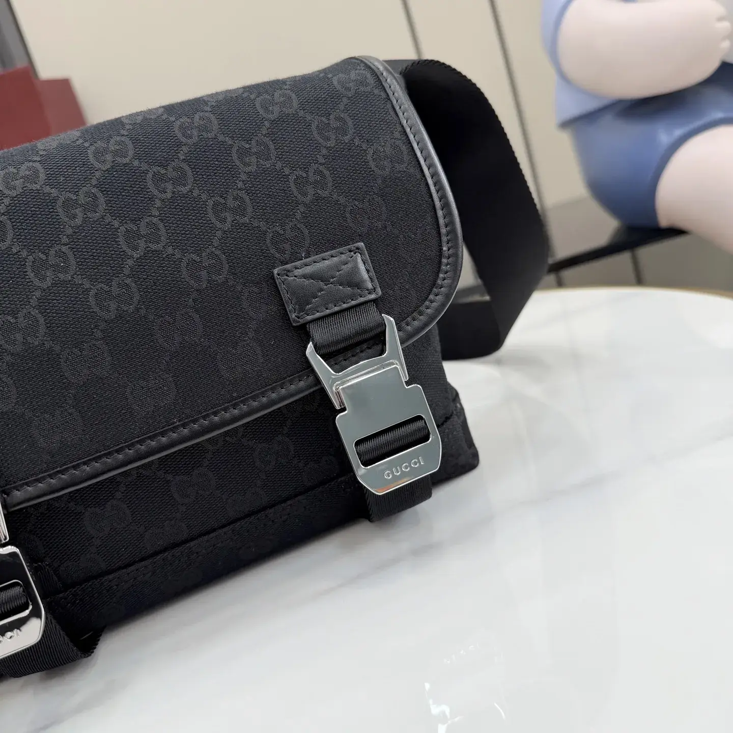 Gucci Black Canvas and Leather Crossbody Bag product photo from LabelPicks