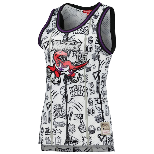 Vince Carter Toronto Raptors Women's 1998 Doodle Swingman Jersey - White