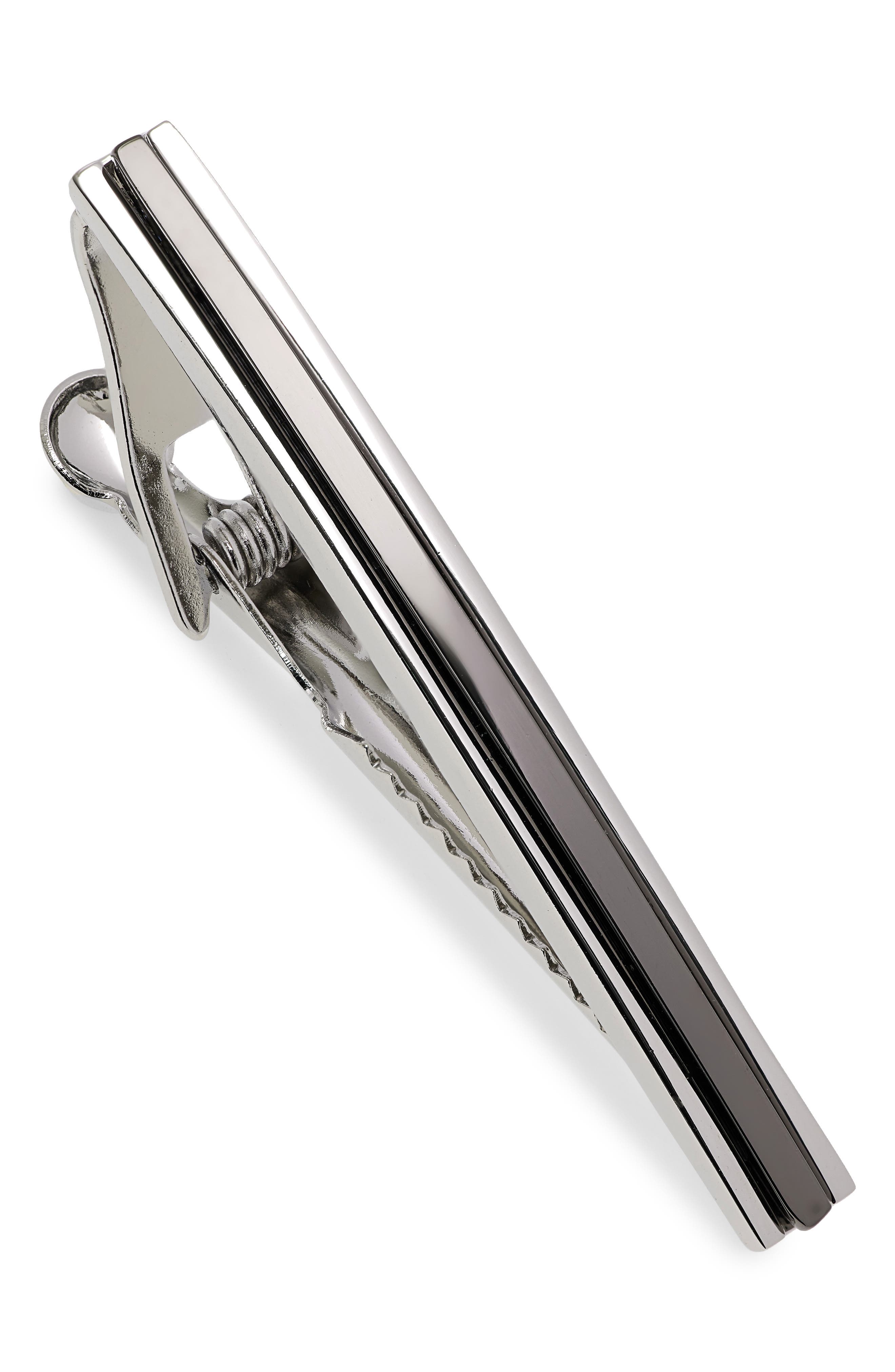 Original Penguin Silver Stripe Tie Bar