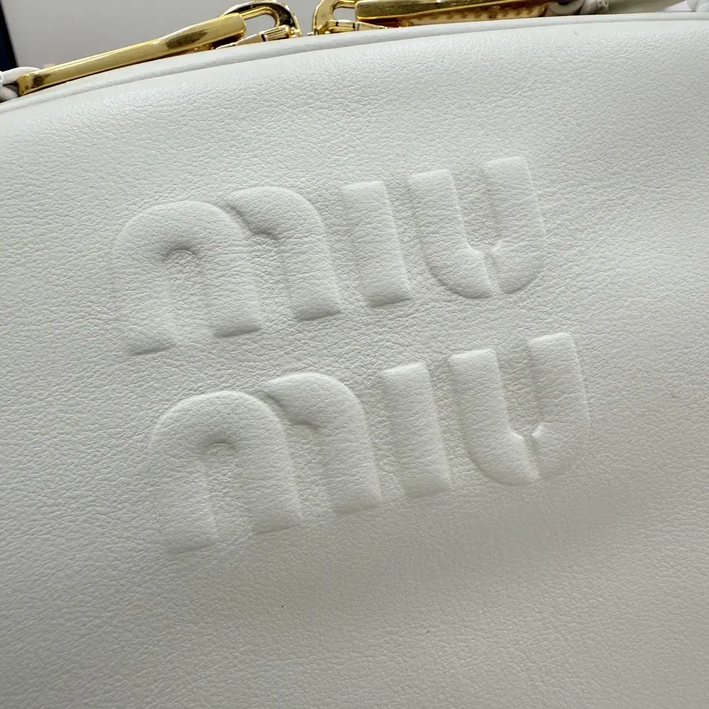 Miu Miu White Calfskin Top Handle Bag product photo from LabelPicks