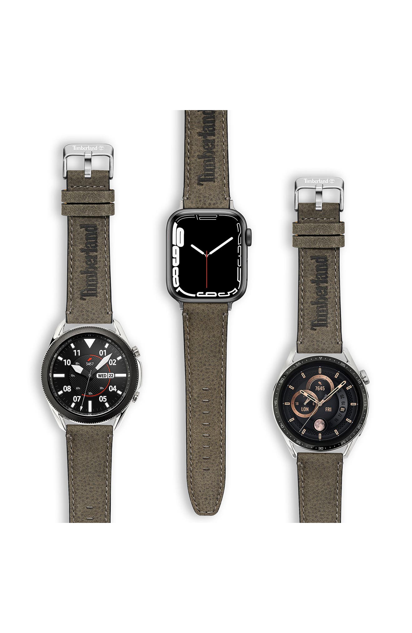 Timberland Barnesbrook Water Repellent Leather 22mm Smartwatch Watchband