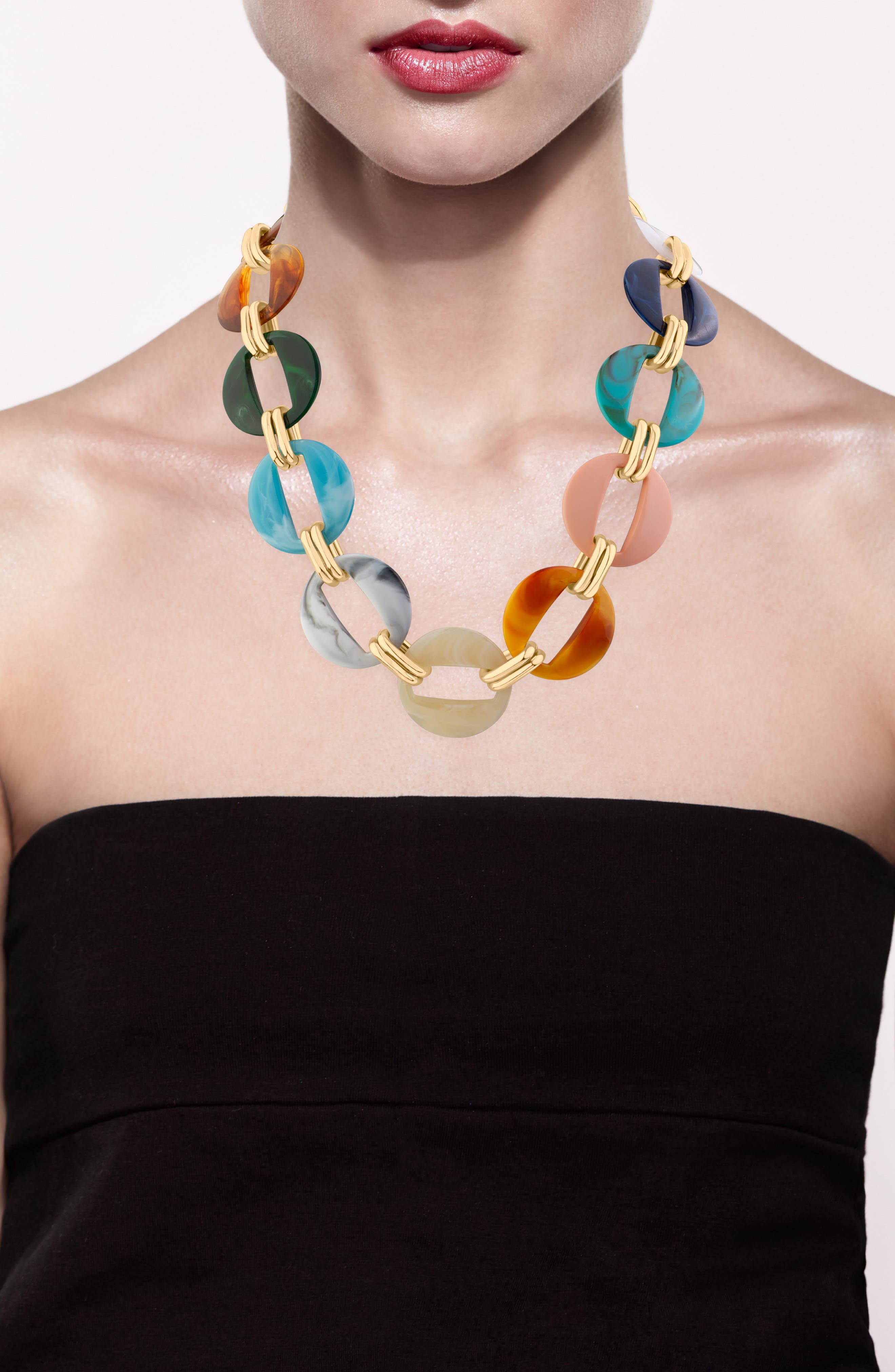 JARDIN Multicolor Resin Disc Necklace (Nordstrom Exclusive)