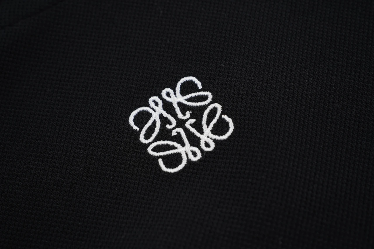 LOEWE Black Contrast-Trim Anagram Polo Shirt product photo from LabelPicks