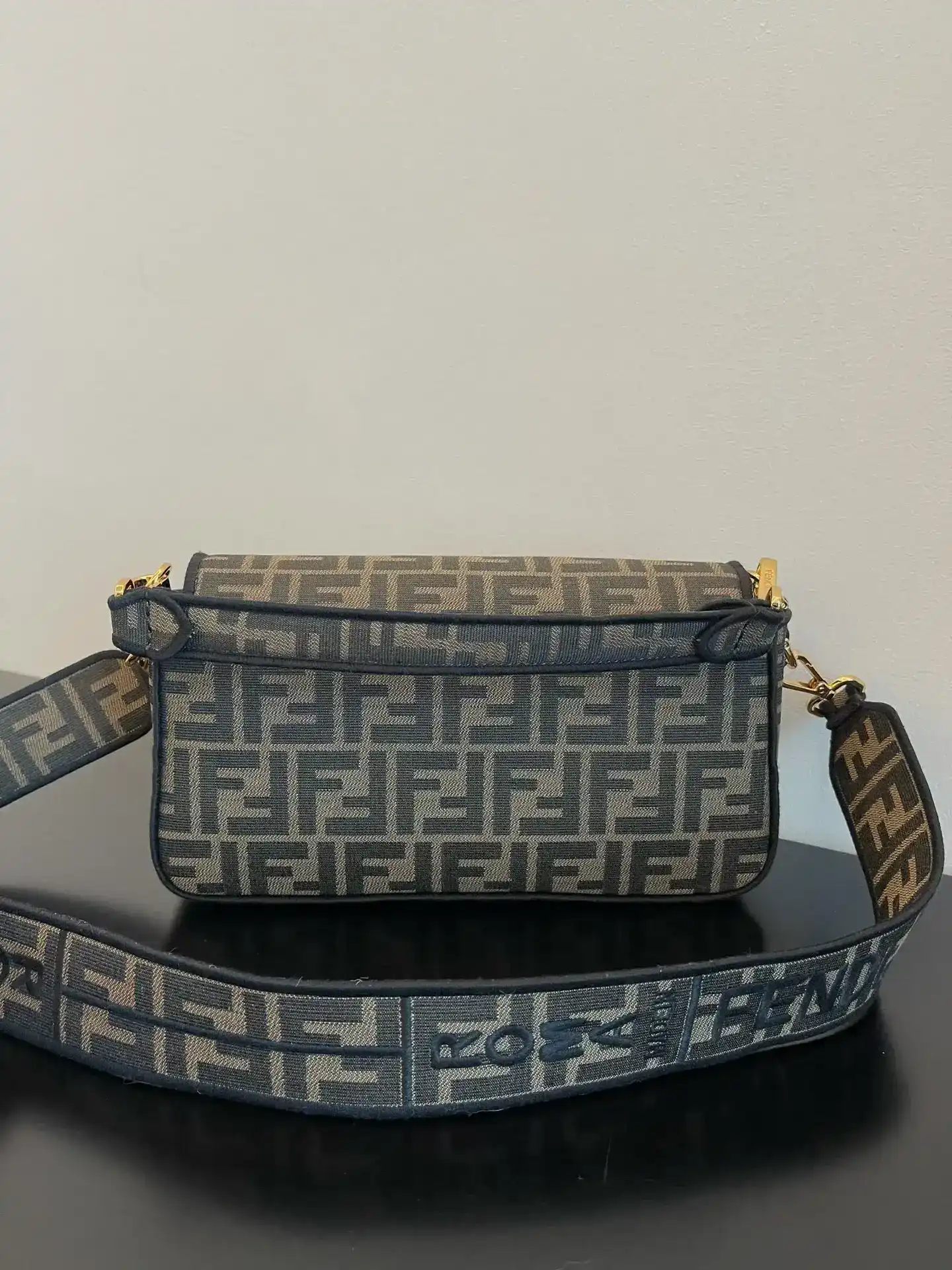 Fendi Baguette Brown Monogram Canvas Shoulder Bag product photo from LabelPicks