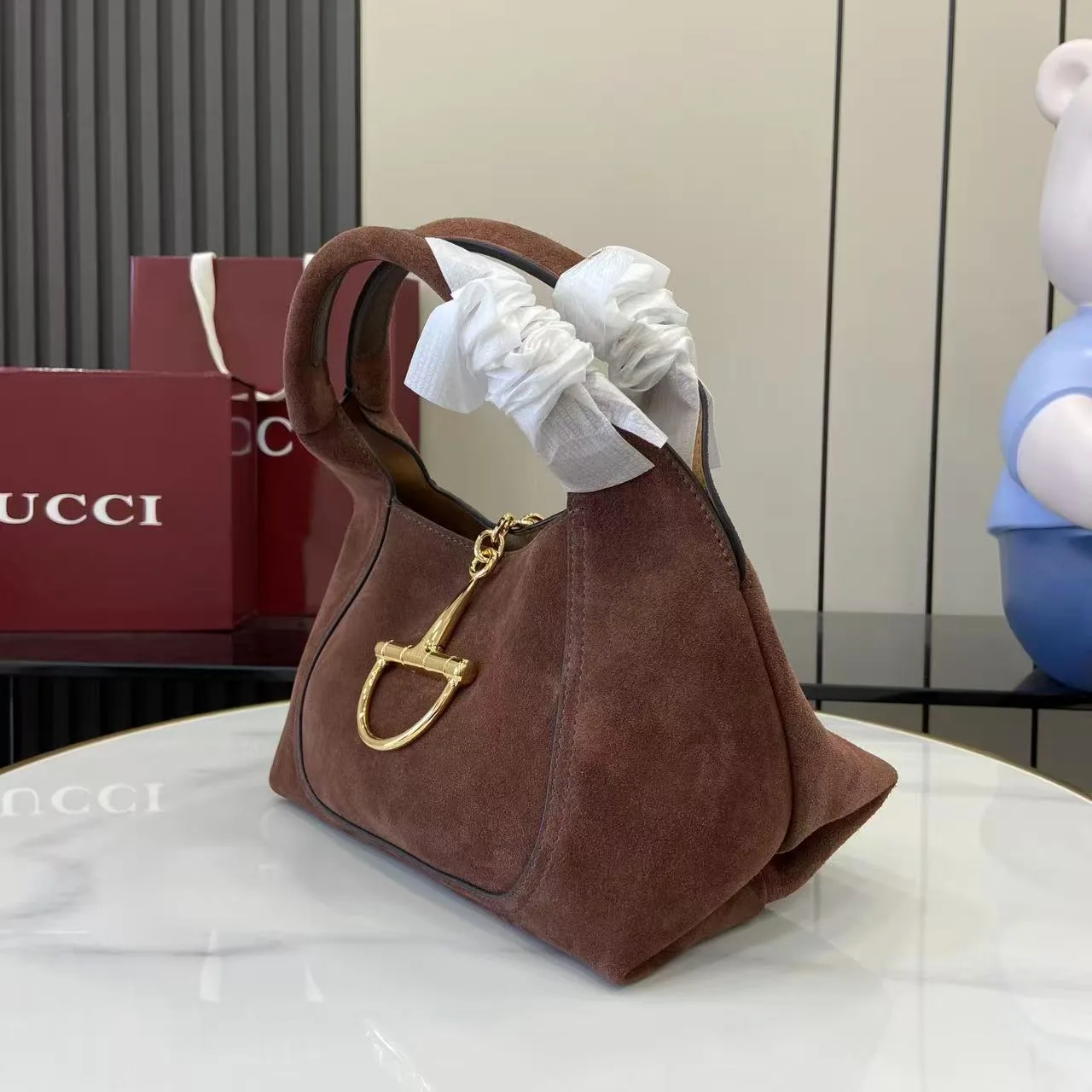 Gucci Suede Leather Shoulder Bag product photo from LabelPicks