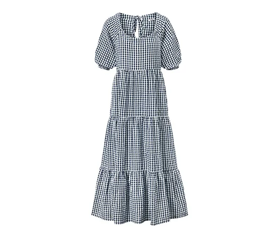 Kariertes Maxikleid