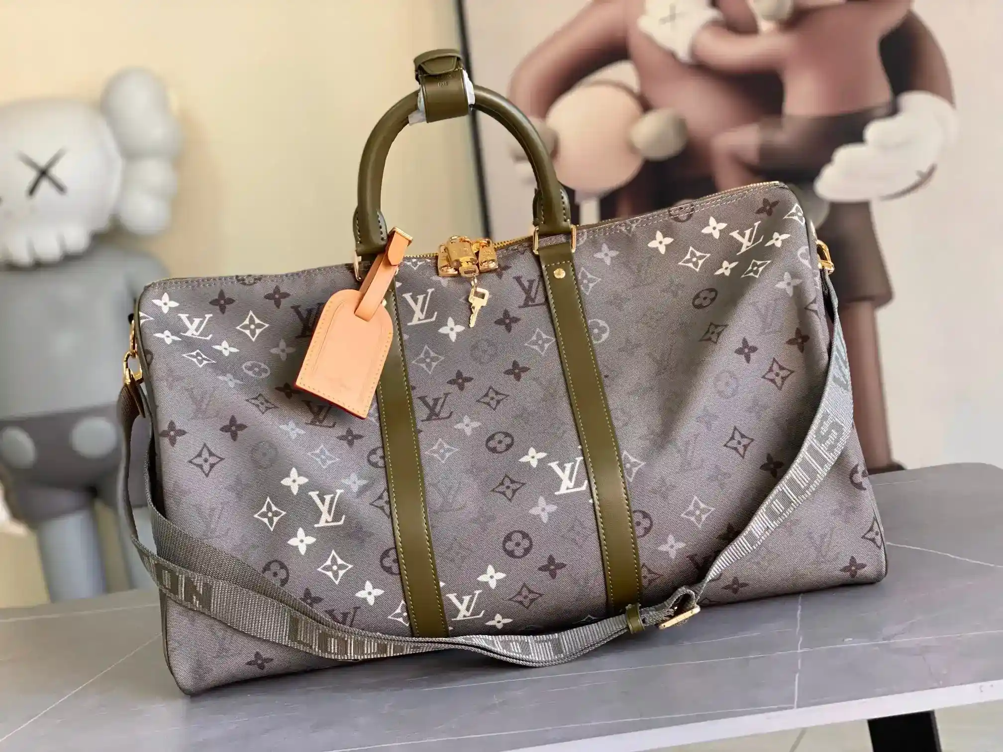 Louis Vuitton Gold Keepall Monogram Canvas Tote Bag product photo from LabelPicks