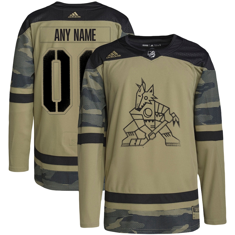 Arizona Coyotes adidas Military Appreciation Team Authentic Custom Practice Jersey - Camo
