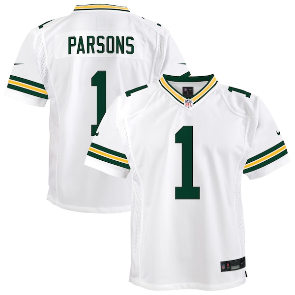 Micah Parsons Green Bay Packers Nike Youth White Game Jersey - White/Green