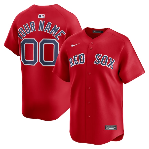 Boston Red Sox Nike Alternate Limited Custom Jersey - Red/White
