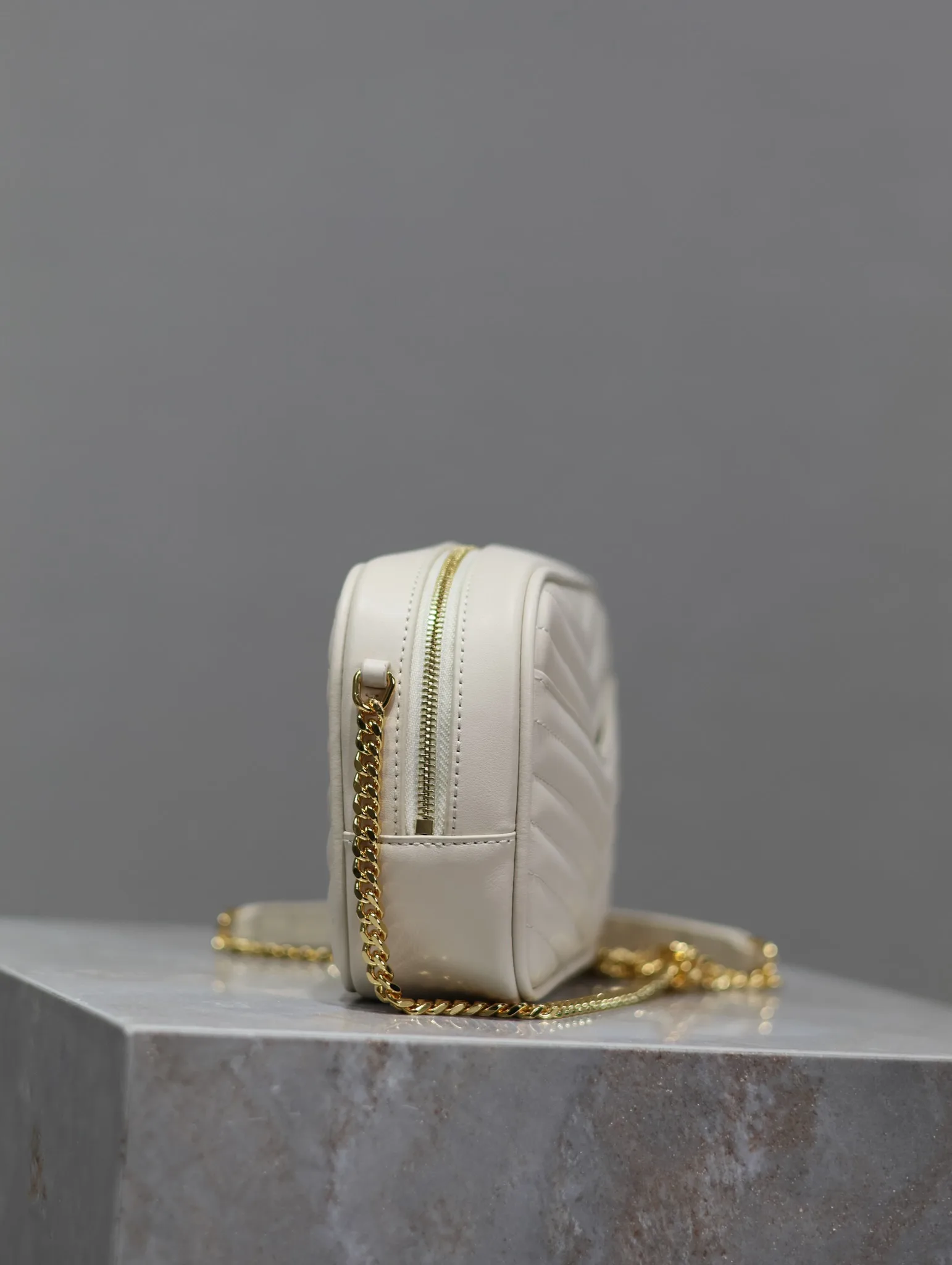Saint Laurent White Calfskin Crossbody Bag product photo from LabelPicks