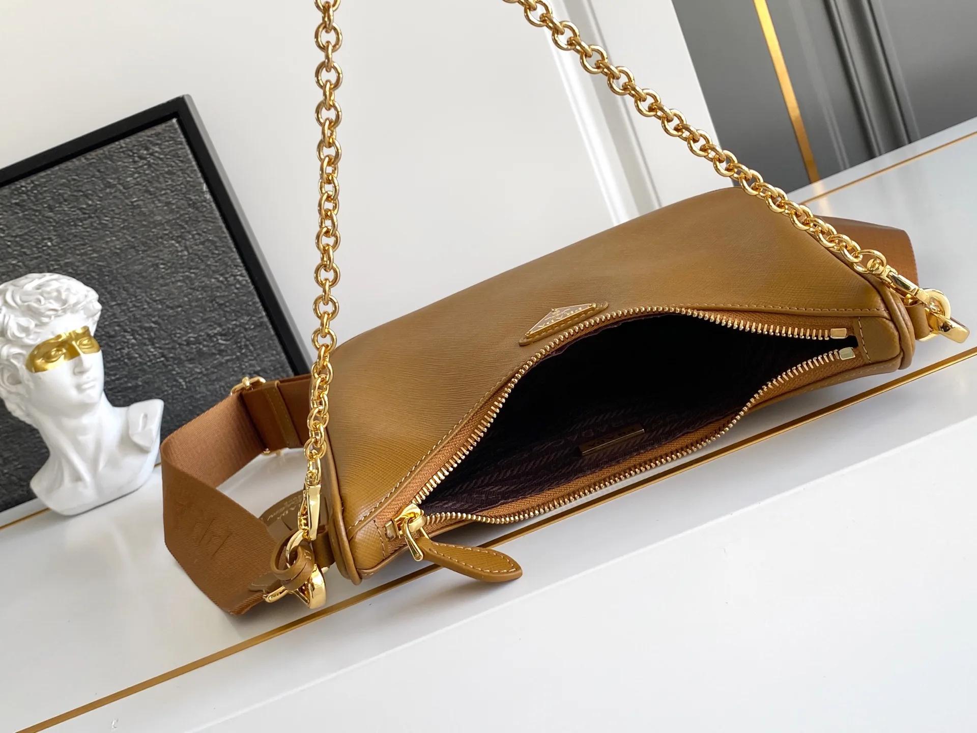 Prada Grained Leather Re-Edition Hobo Bag product photo from LabelPicks