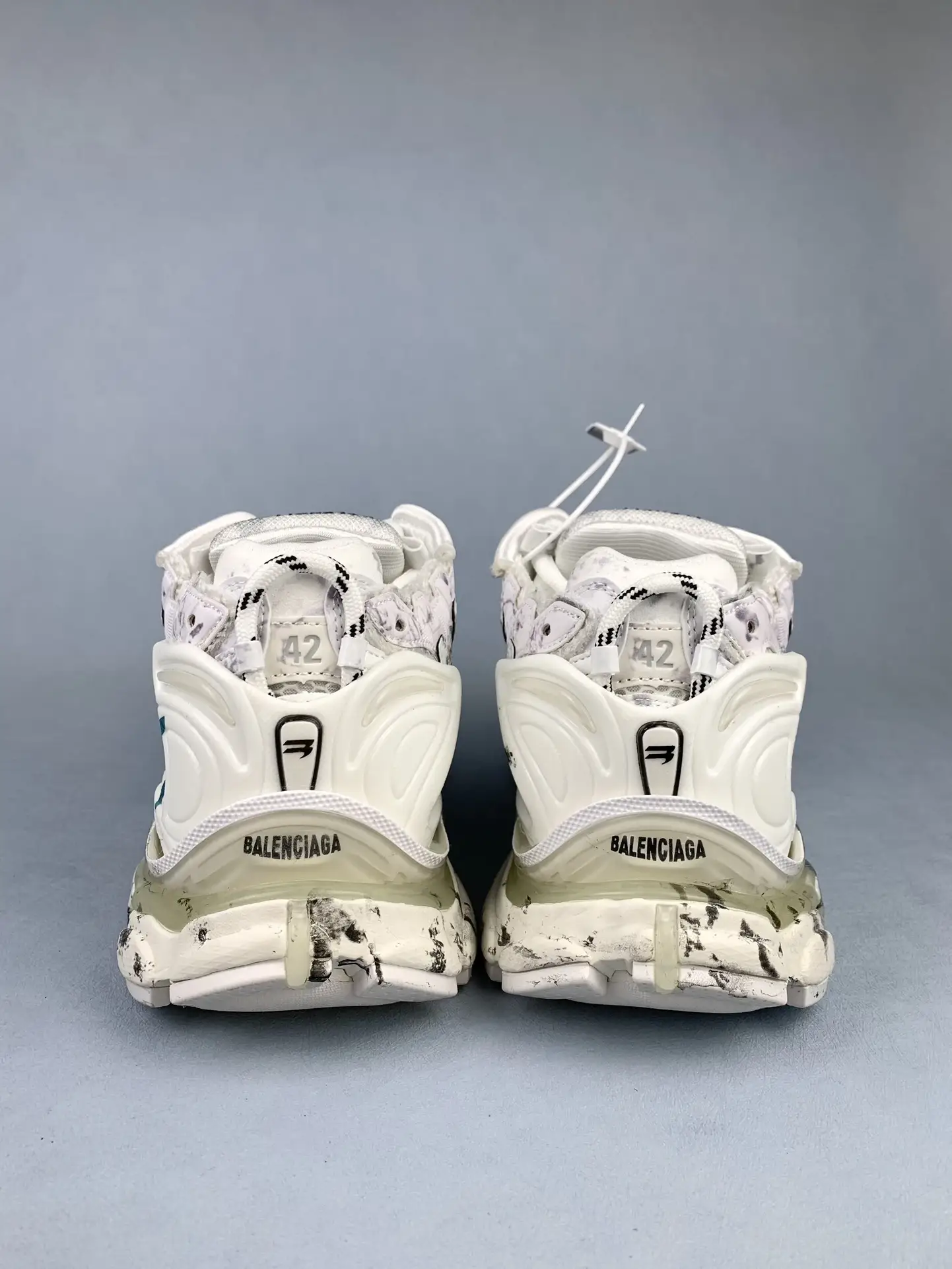 Runner Graffiti Sneaker in White/Blue product photo from LabelPicks