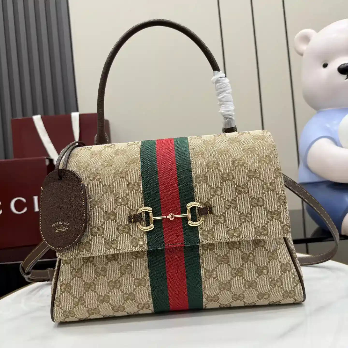 Gucci Brown Horsebit Top Handle Bag product photo from LabelPicks