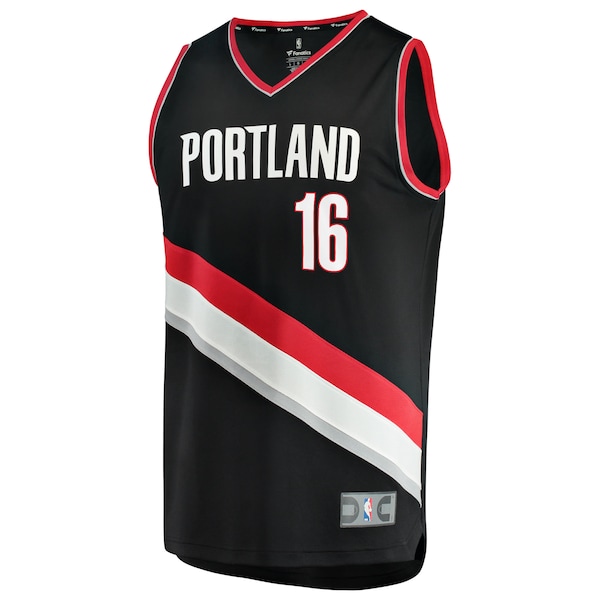 Yang Hansen Portland Trail Blazers  Fast Break Replica Jersey - Icon Edition - Black