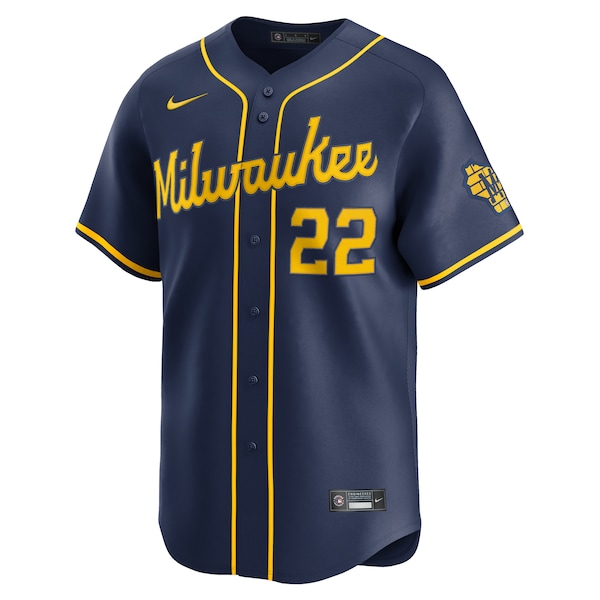 Christian Yelich Milwaukee Brewers Nike Alternate Limited Jersey - Navy