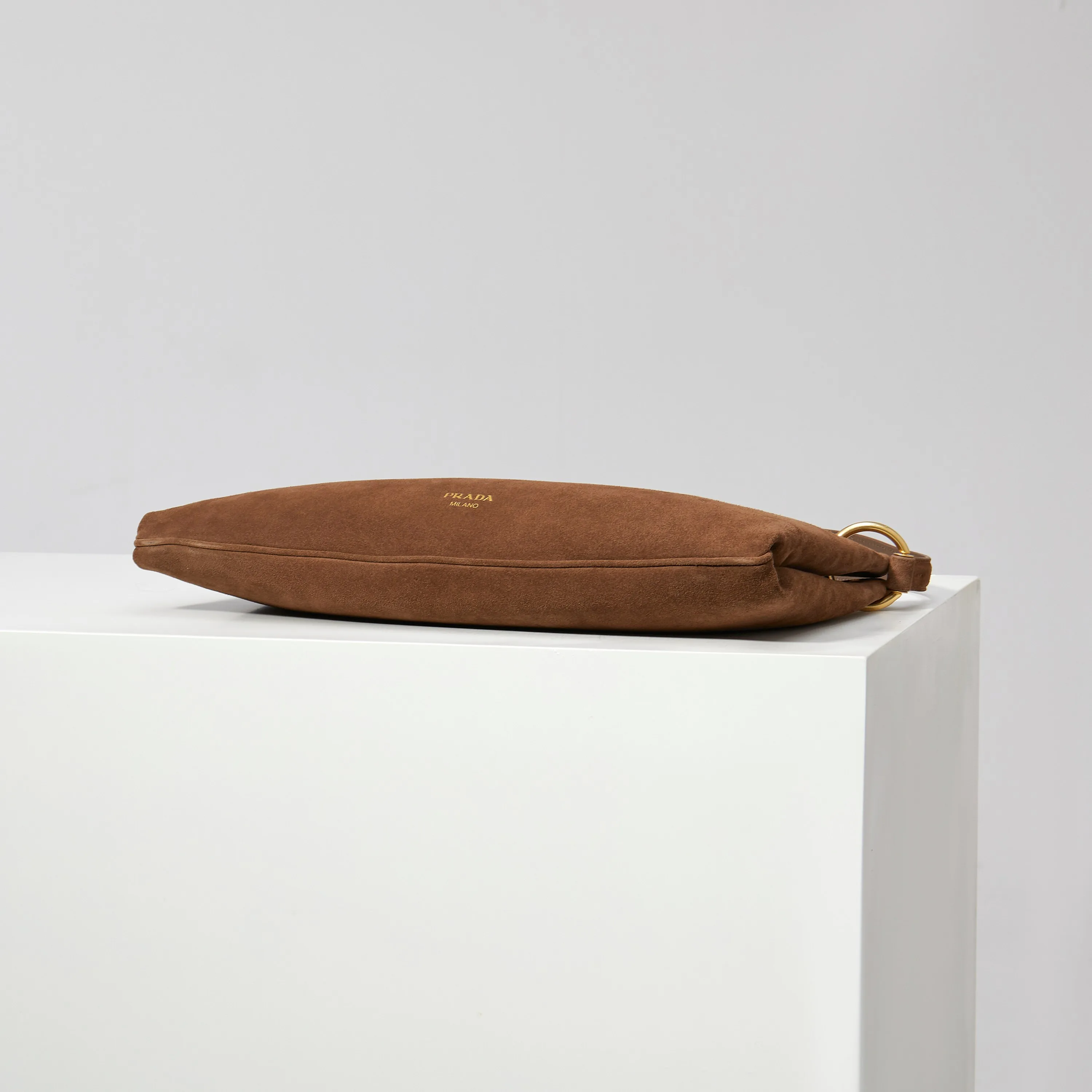 Prada Brown Suede Leather Tote Bag product photo from LabelPicks