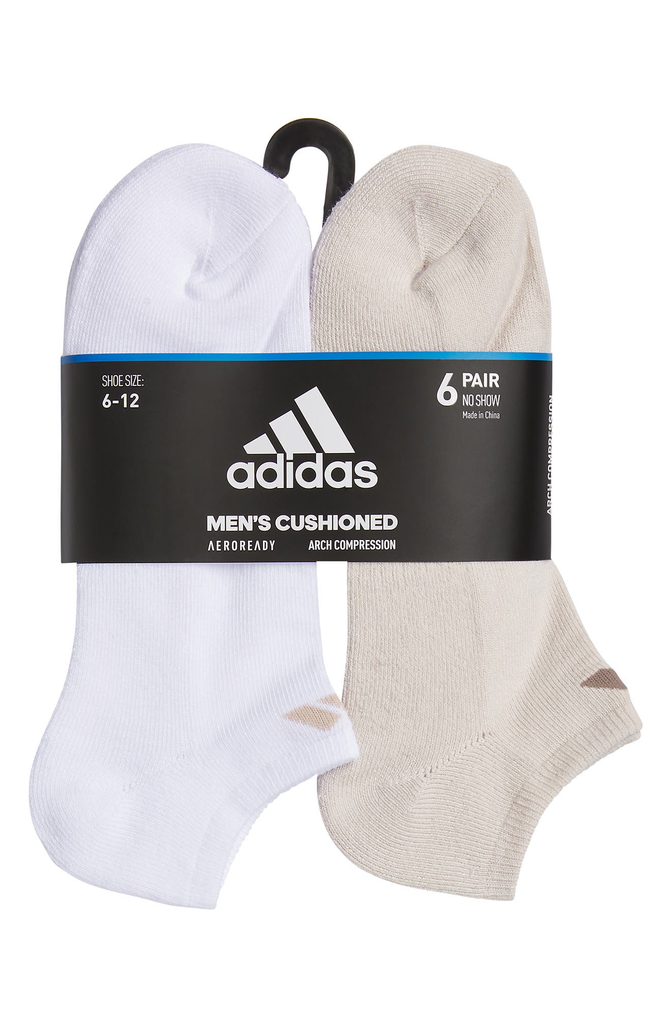 adidas 3-Pack AEROREADY Athletic Cushioned Low Cut Socks