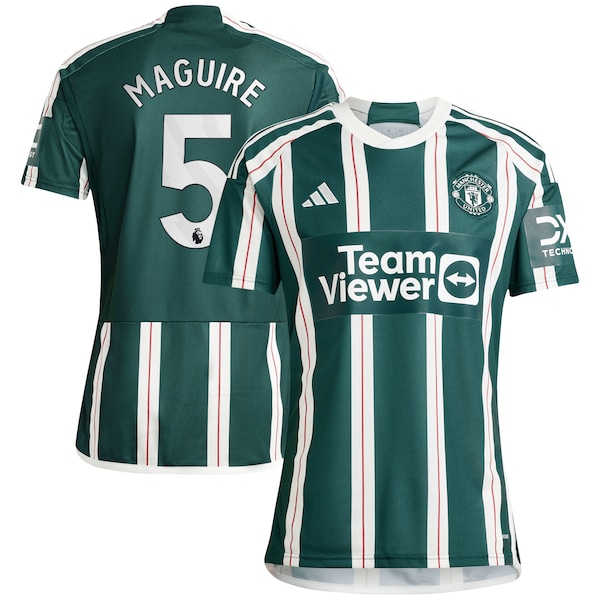 Harry Maguire Manchester United adidas 2023/24 Away Replica Player Jersey - Green/Red