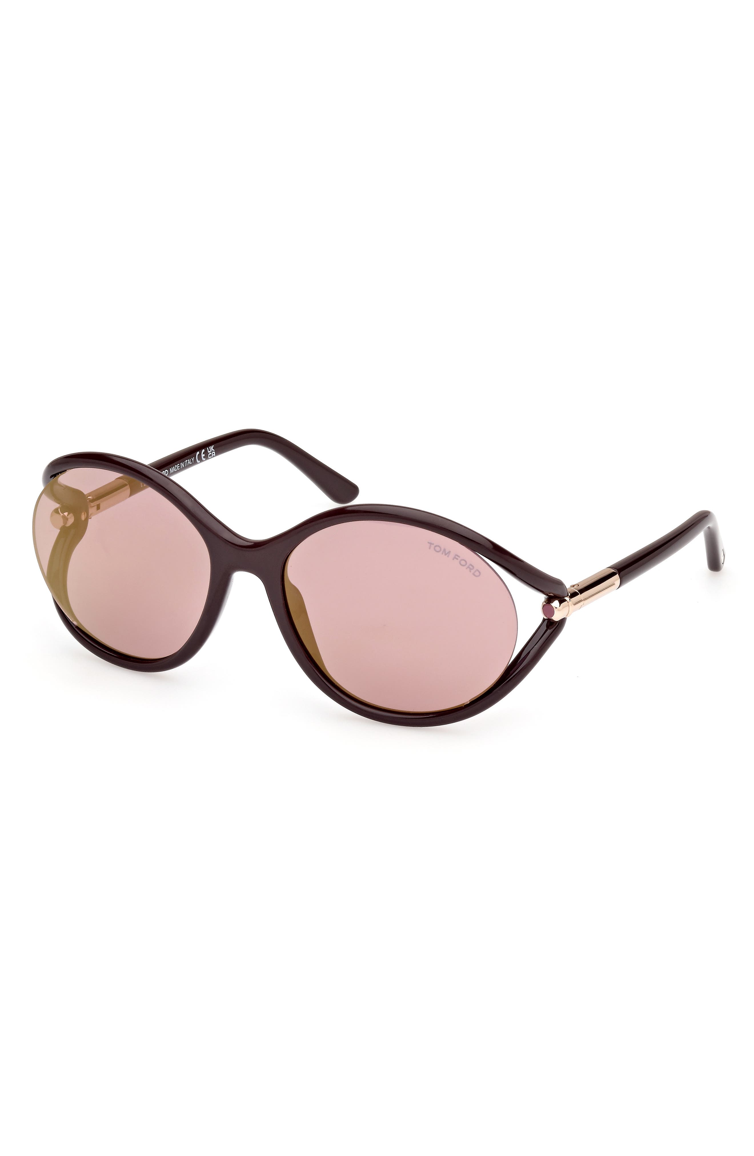 TOM FORD Melody 59mm Round Sunglasses