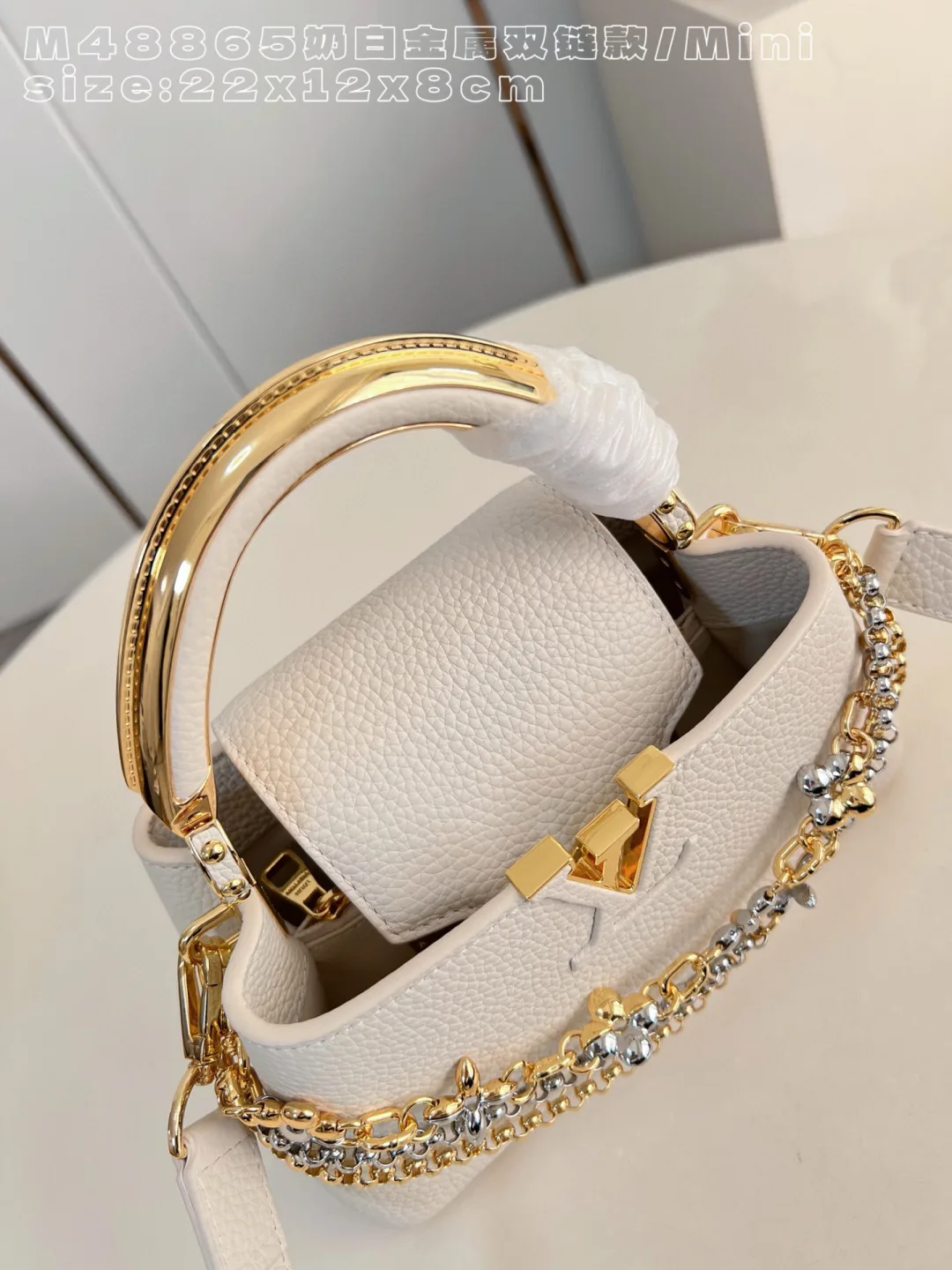 Louis Vuitton White Capucines Calfskin Crossbody Bag product photo from LabelPicks