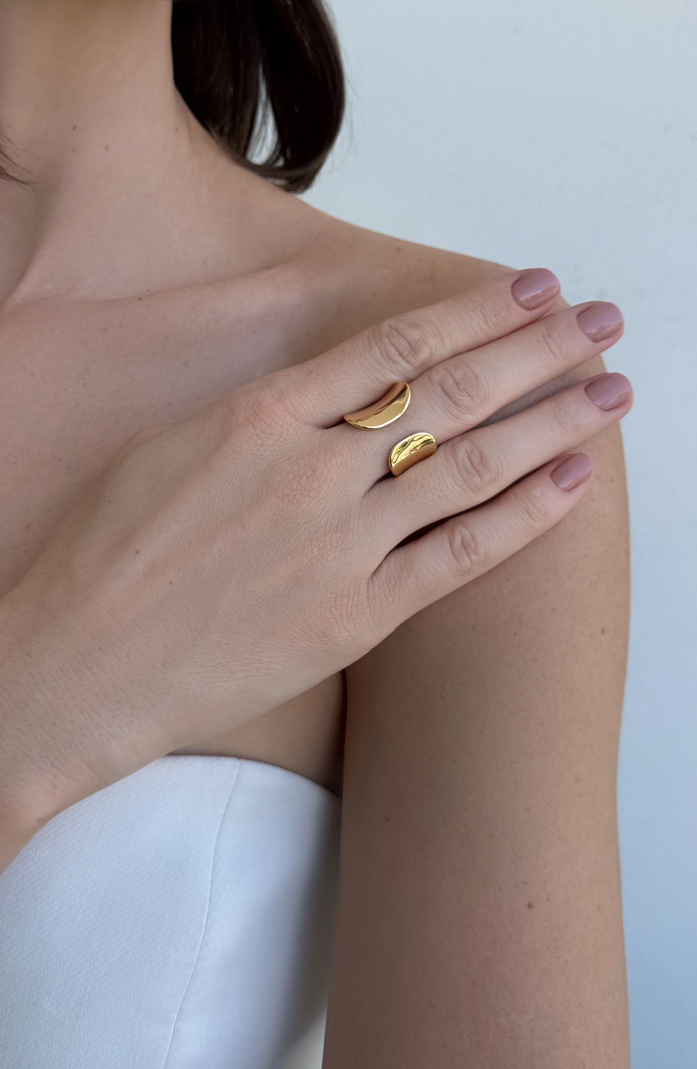 Adornia 18K Gold Plated Open Band Ring
