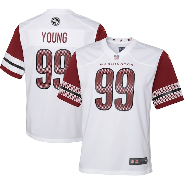Chase Young Washington Commanders Nike Youth Game Jersey - White/Black/Burgundy
