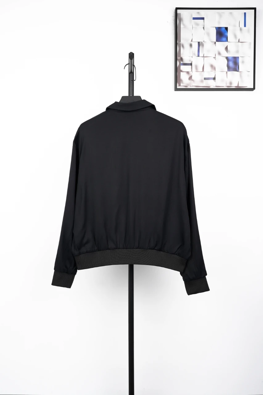 CELINE Black Triomphe Embroidered Collared Jacket product photo from LabelPicks