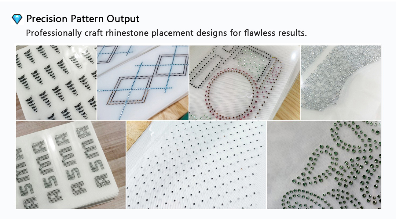 Rimmed Rhinestone Transfer Patterns Output