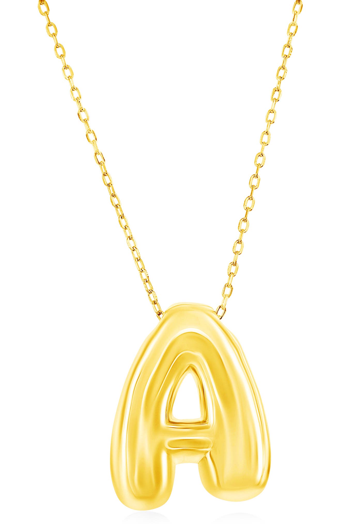 SIMONA Bubble Initial Pendant Necklace