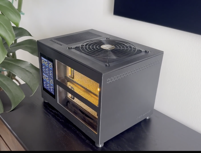 DGX Spark Dual Device Case Cooling Kit with LCD Monitor Screen - GreshamTech