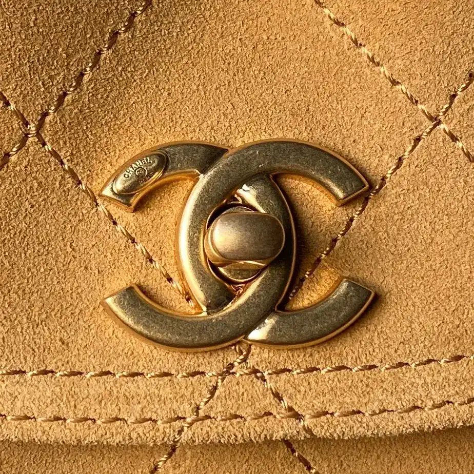 Chanel Gold Calfskin Crossbody Bag product photo from LabelPicks