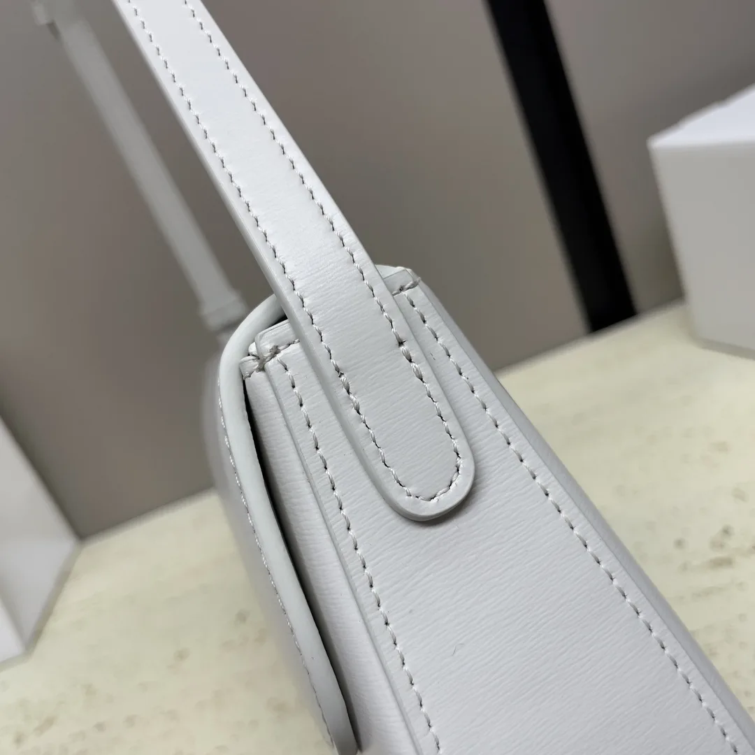 Celine Triomphe Silver Lambskin Shoulder Bag product photo from LabelPicks
