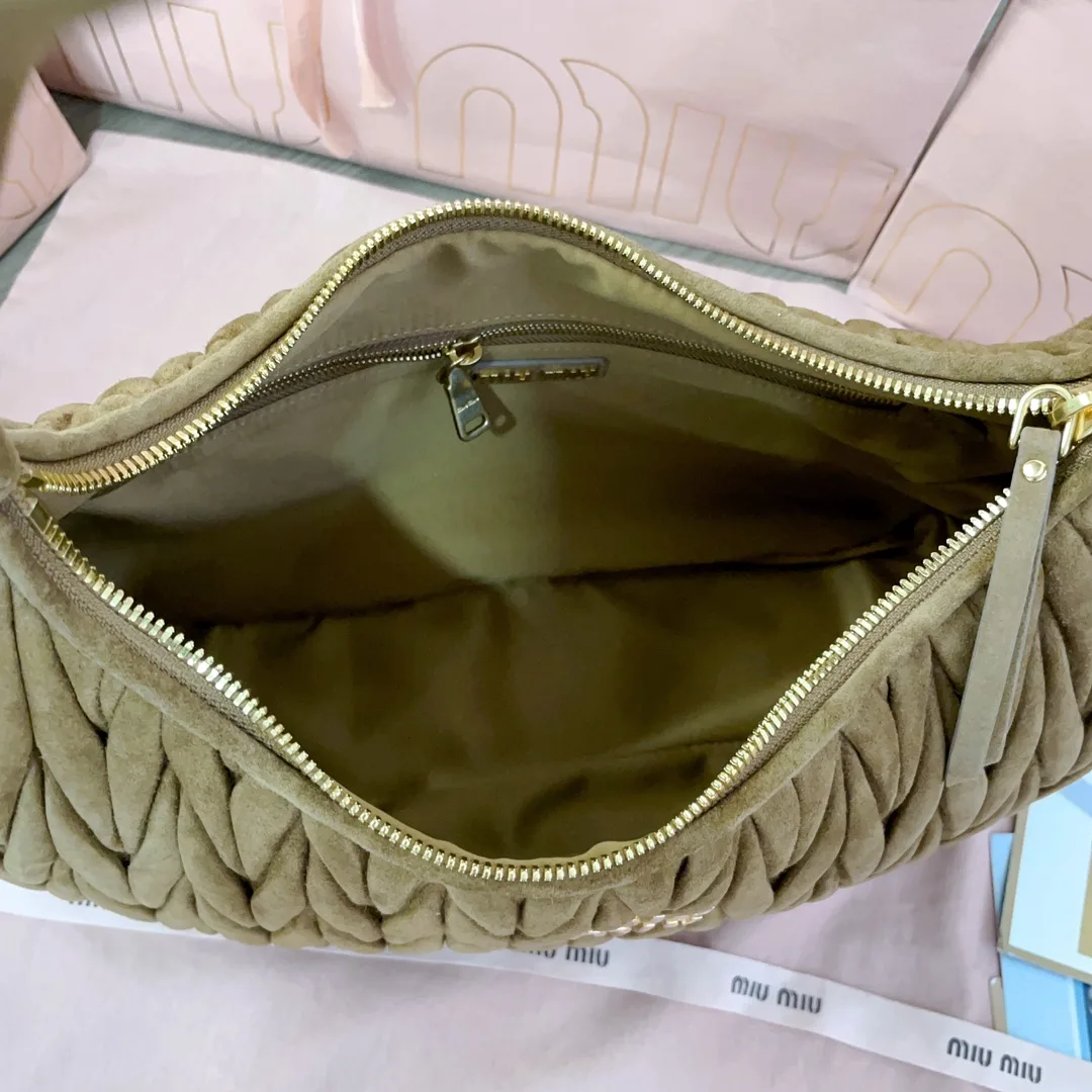 Miu Miu Suede Leather Hobo Bag product photo from LabelPicks