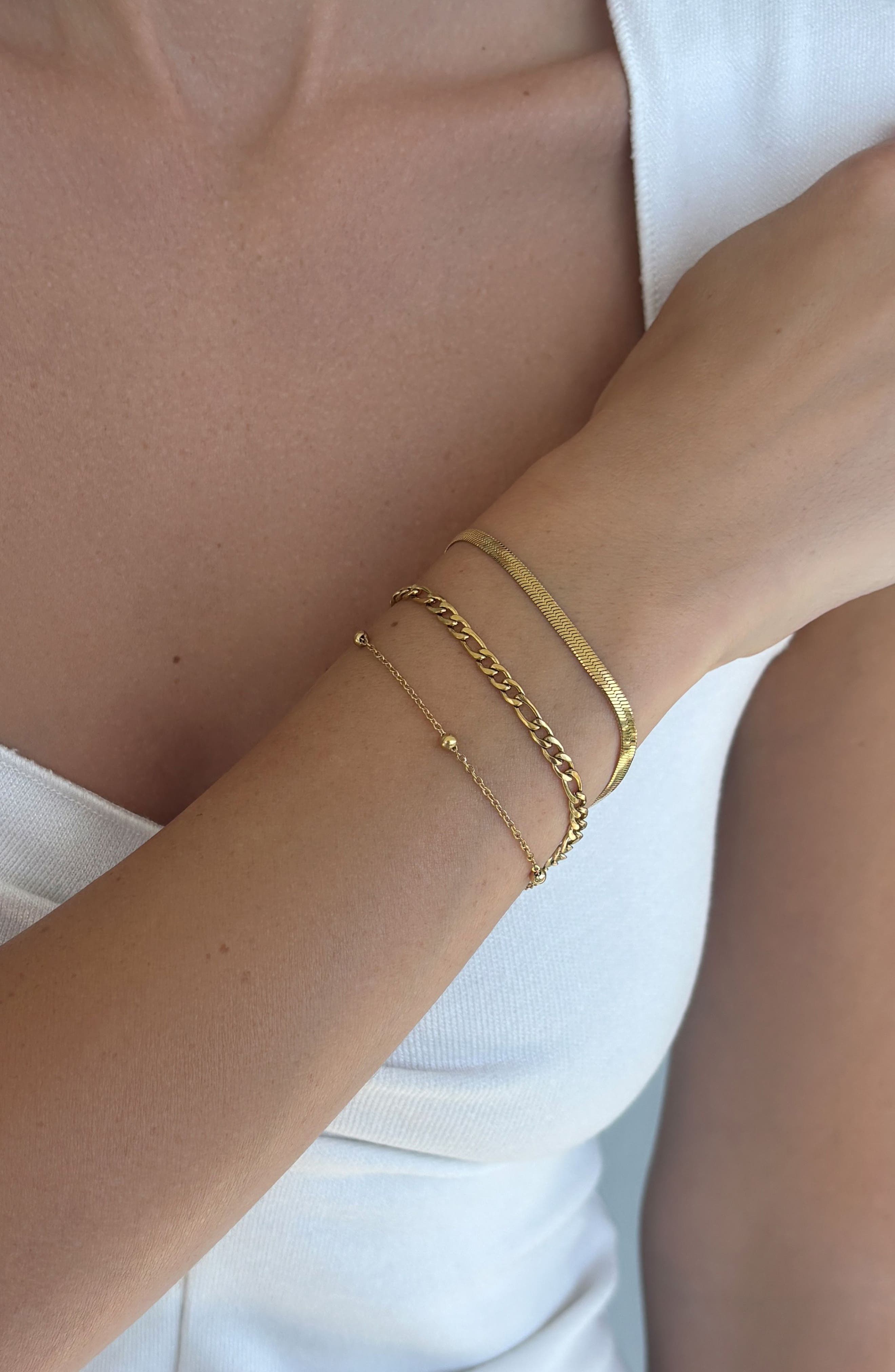 Adornia Set of 3 Assorted Chain Bracelets