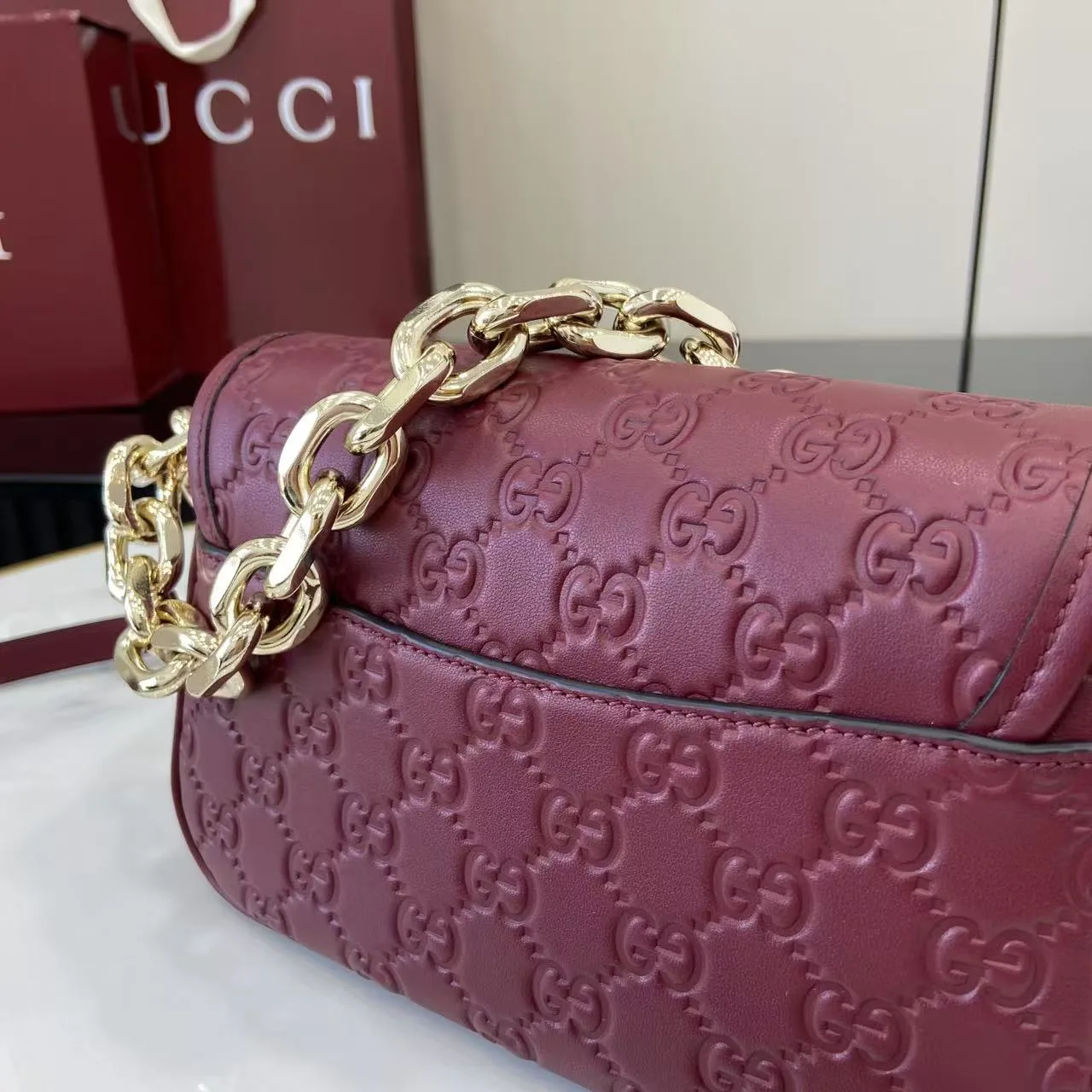 Gucci Red Calfskin Crossbody Bag product photo from LabelPicks