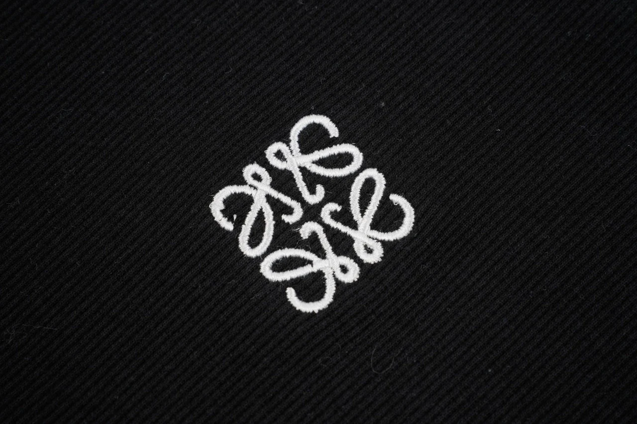LOEWE Black Ribbed Anagram Long Sleeve Top product photo from LabelPicks