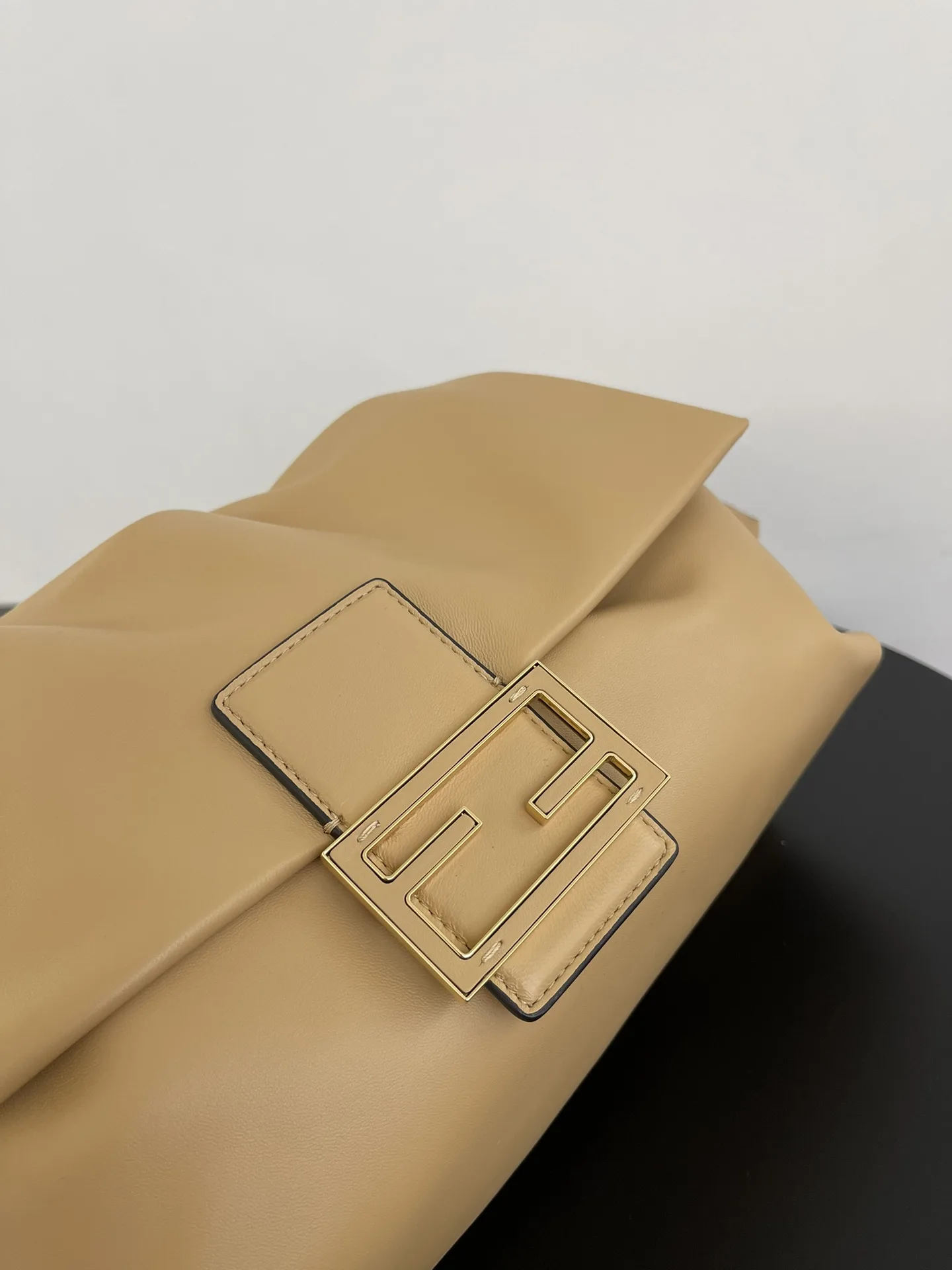 Fendi Baguette Beige Lambskin Bucket Bag product photo from LabelPicks