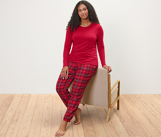 Flanell-Pyjama, kariert