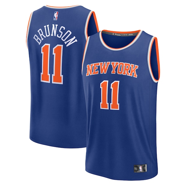 Jalen Brunson New York Knicks  Fast Break Replica Player Jersey - Icon Edition - Blue